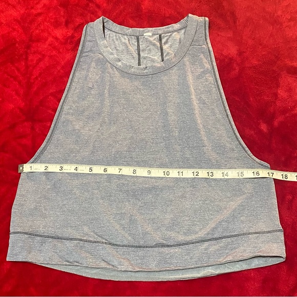 Size 8 Lululemon Gray Tank. Excellent Condition! Measurements in pics! ⭐️🔥⭐️ - Picture 3 of 9